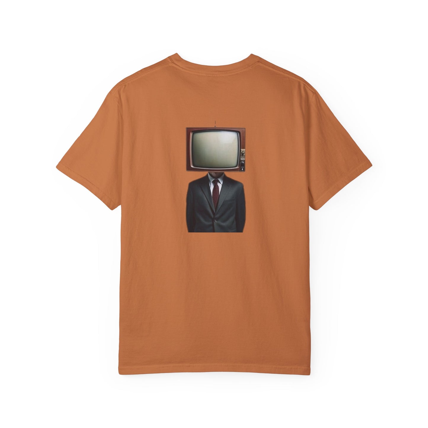 Unisex Garment-Dyed T-Shirt - Vintage TV Head Design