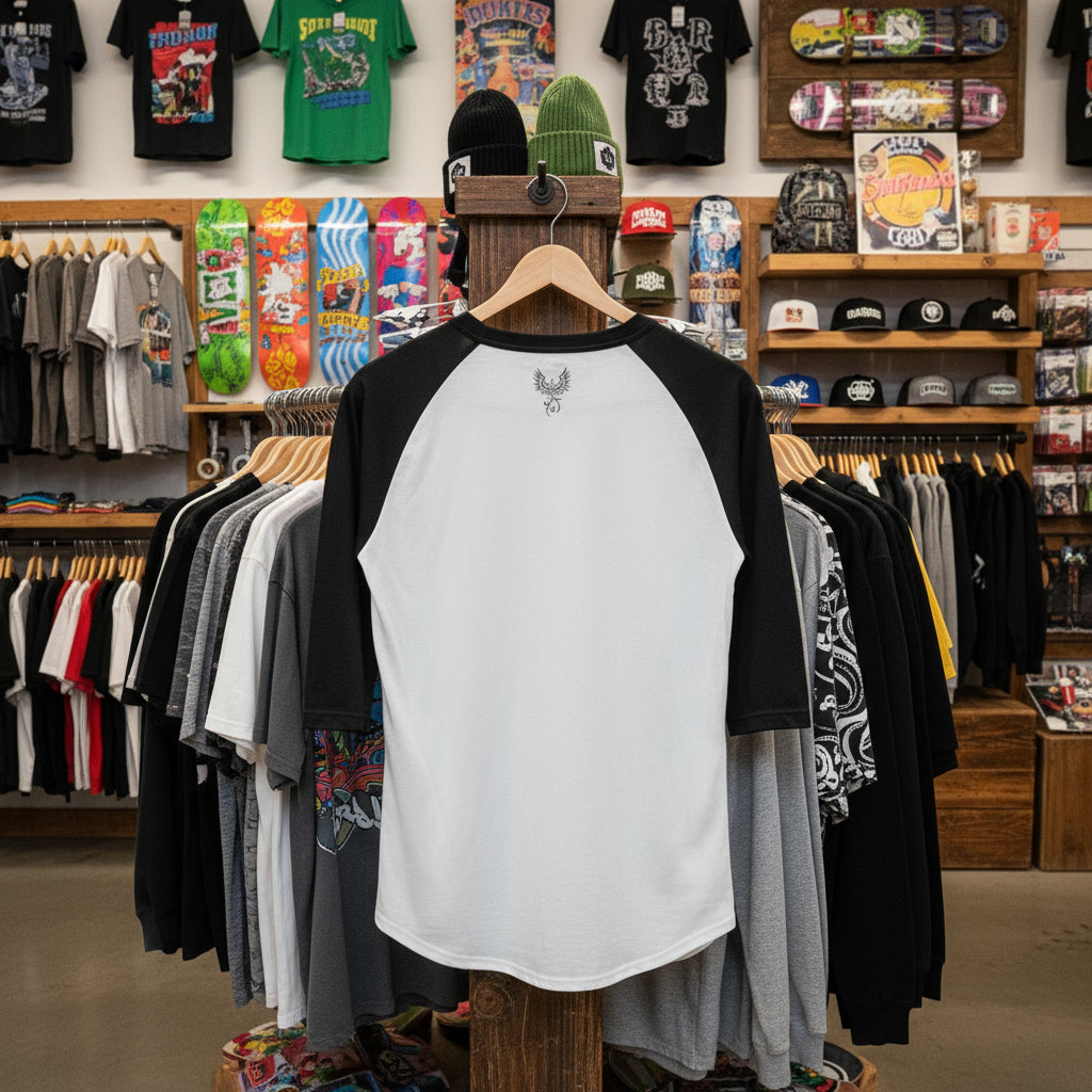 Trendy Unisex Three-Quarter Sleeve Raglan Shirt - Casual Cool Style for Everyday Wear