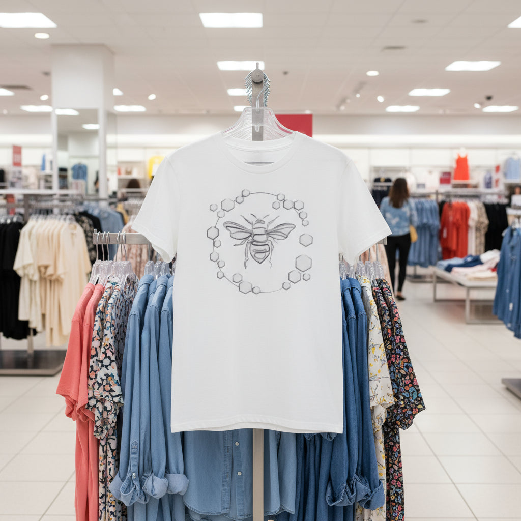 Bee-Inspired Unisex Garment-Dyed T-Shirt - Nature Lover's Gift