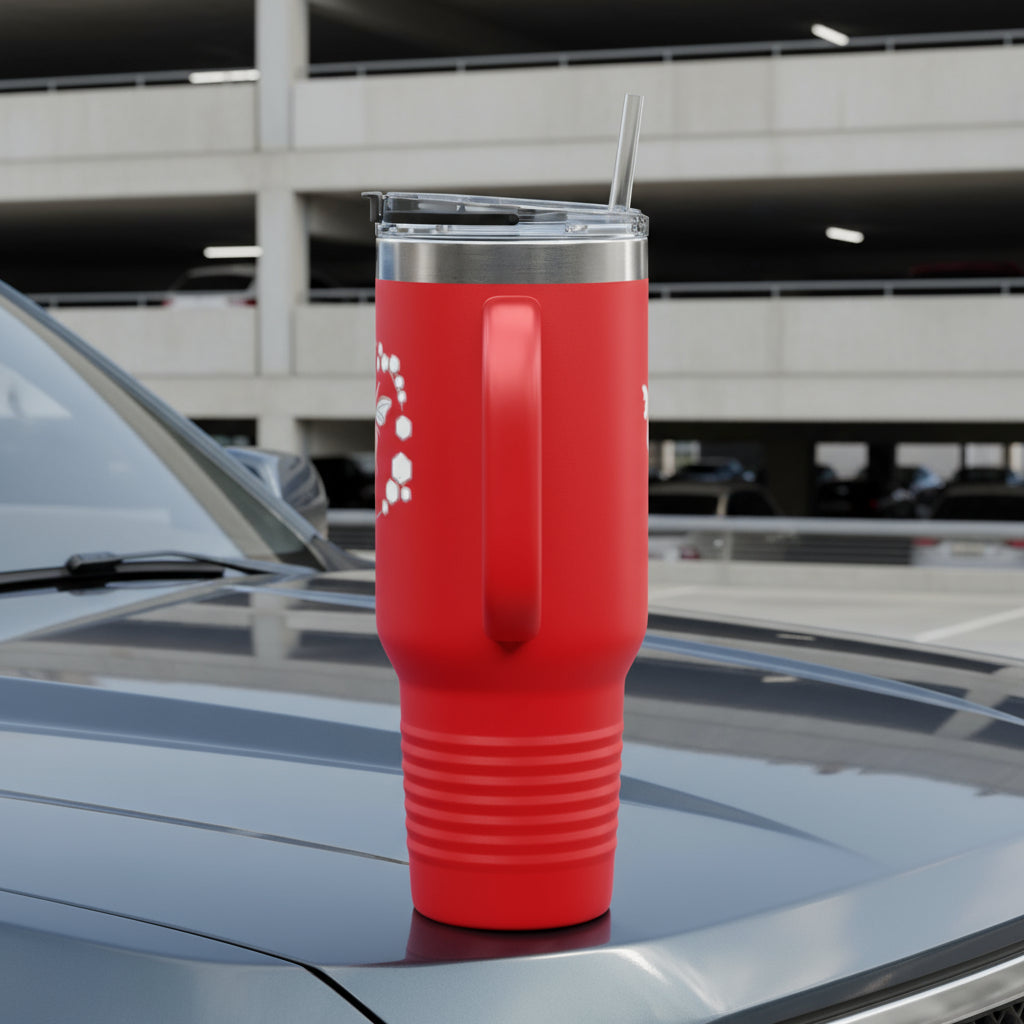 Eco-Friendly Insulated Travel Mug - 40oz Bee Design for On-the-Go Hydration