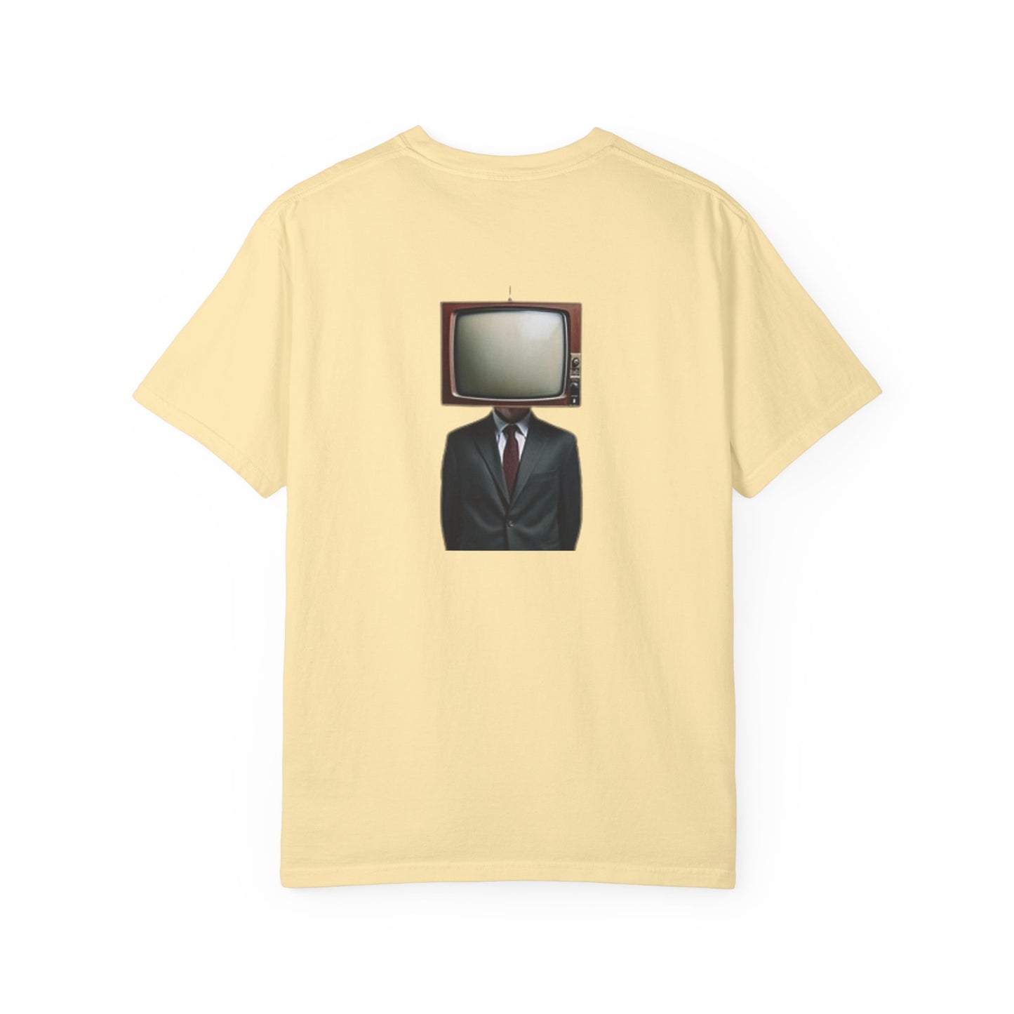 Unisex Garment-Dyed T-Shirt - Vintage TV Head Design