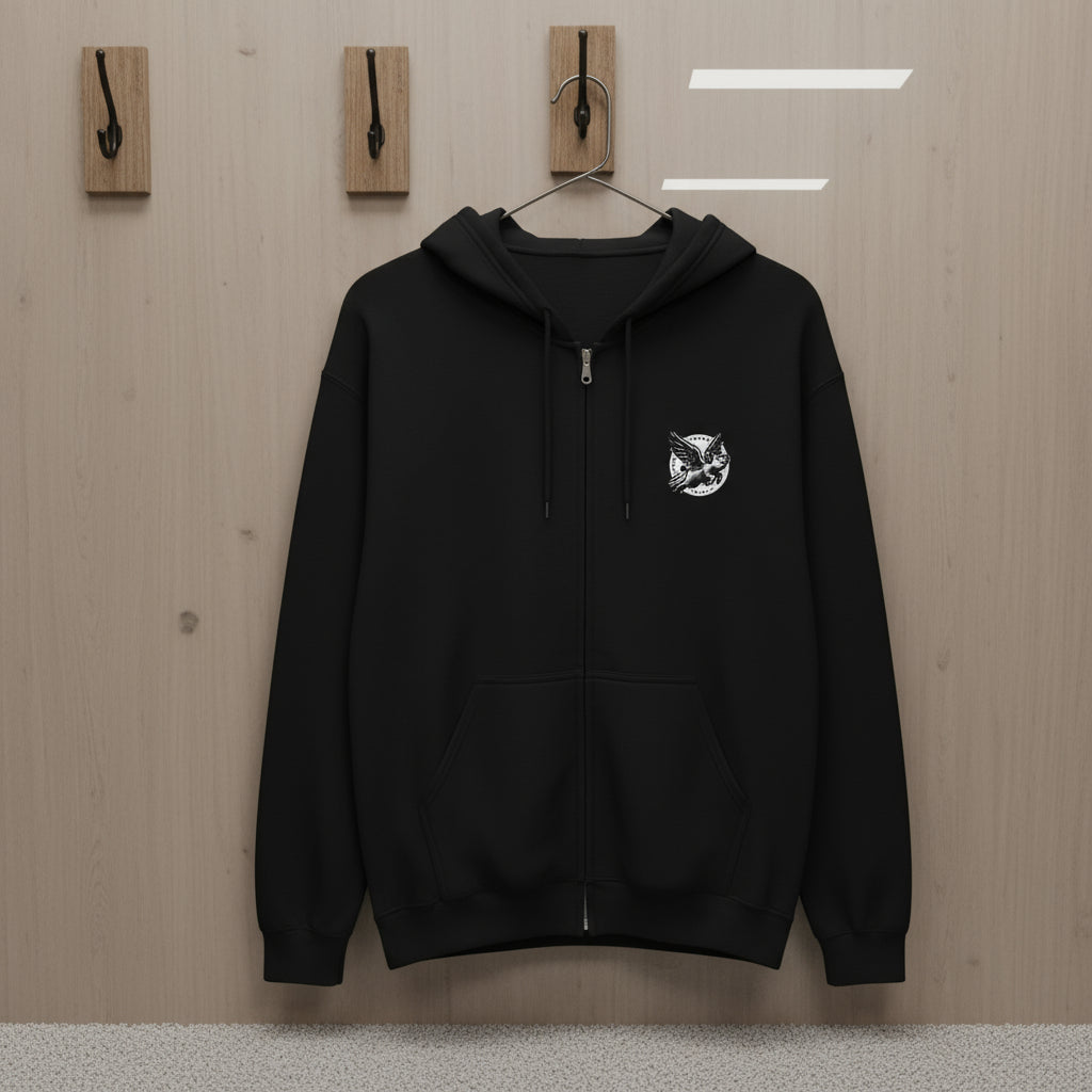 Cozy Zip-Up Hoodie with Unique Design – Perfect for Everyday Wear