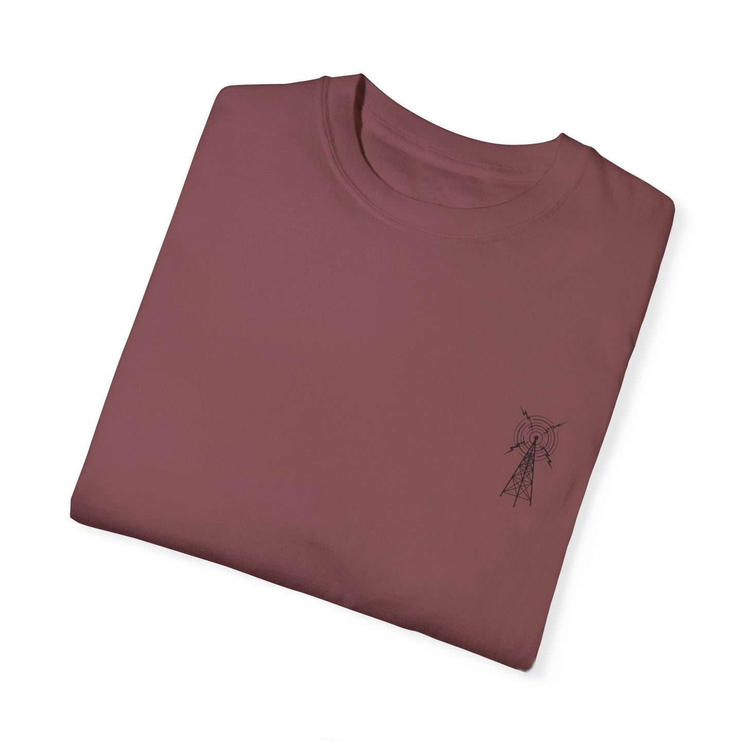 Unisex Garment-Dyed T-Shirt - Vintage TV Head Design