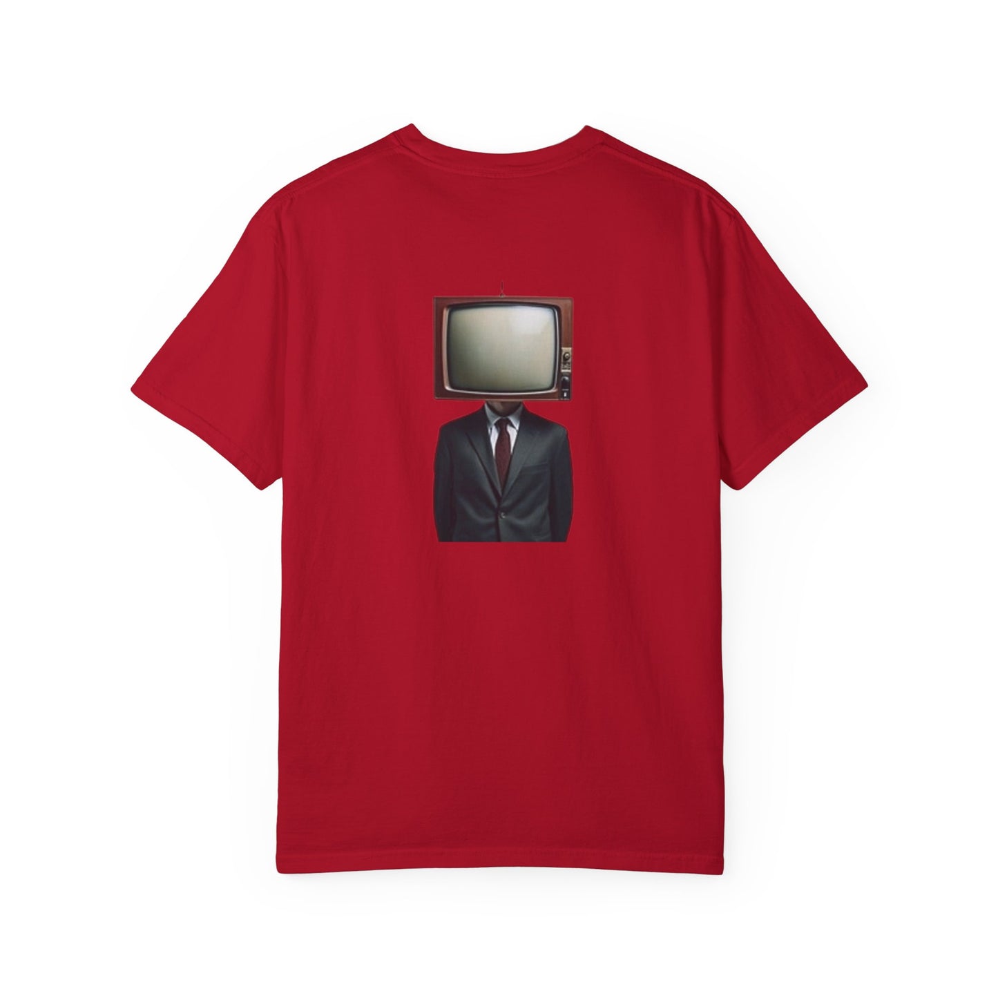 Unisex Garment-Dyed T-Shirt - Vintage TV Head Design