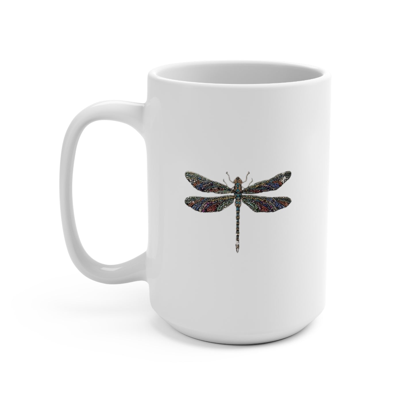 Colorful Dragonfly 15oz Mug - Perfect Gift for Nature Lovers
