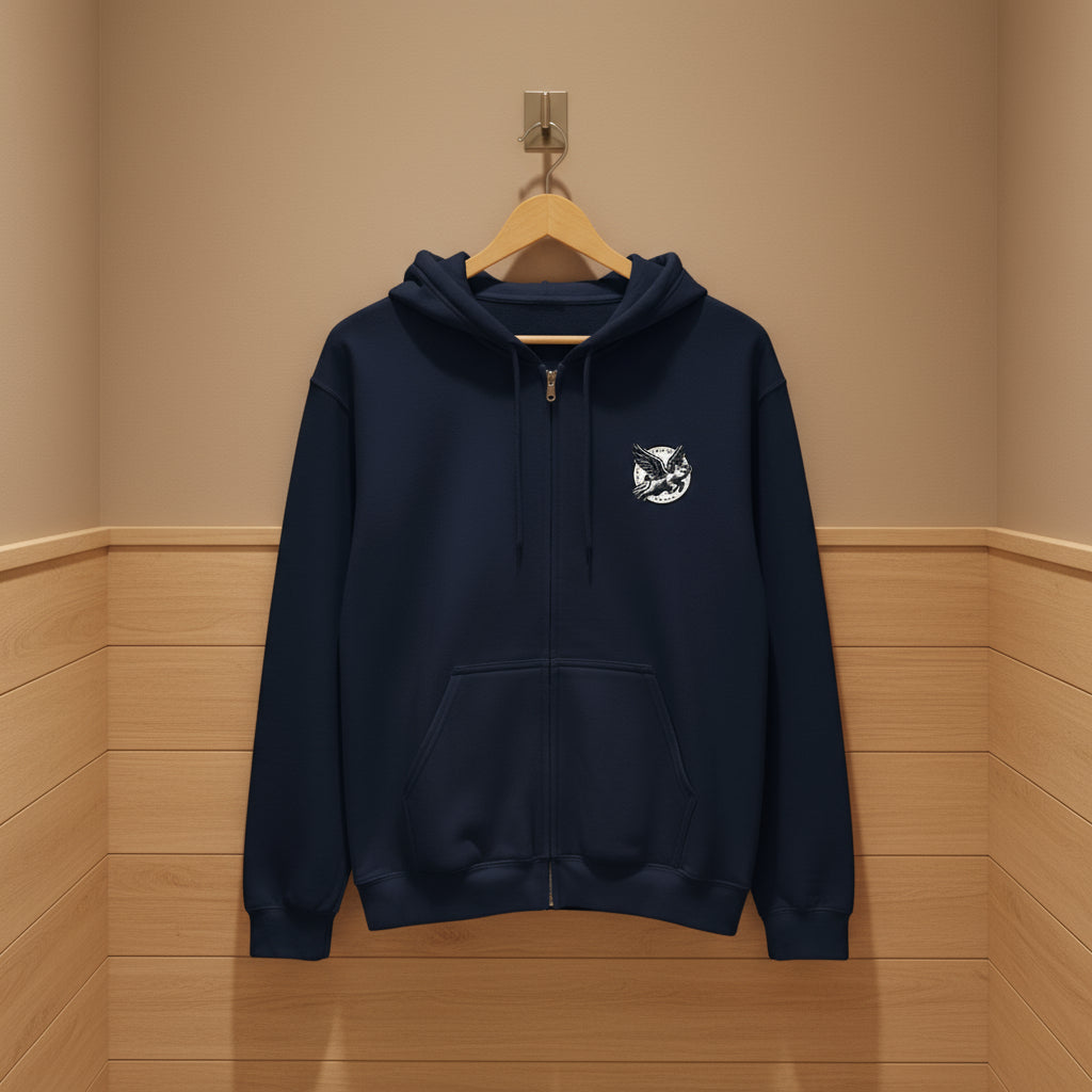 Cozy Zip-Up Hoodie with Unique Design – Perfect for Everyday Wear