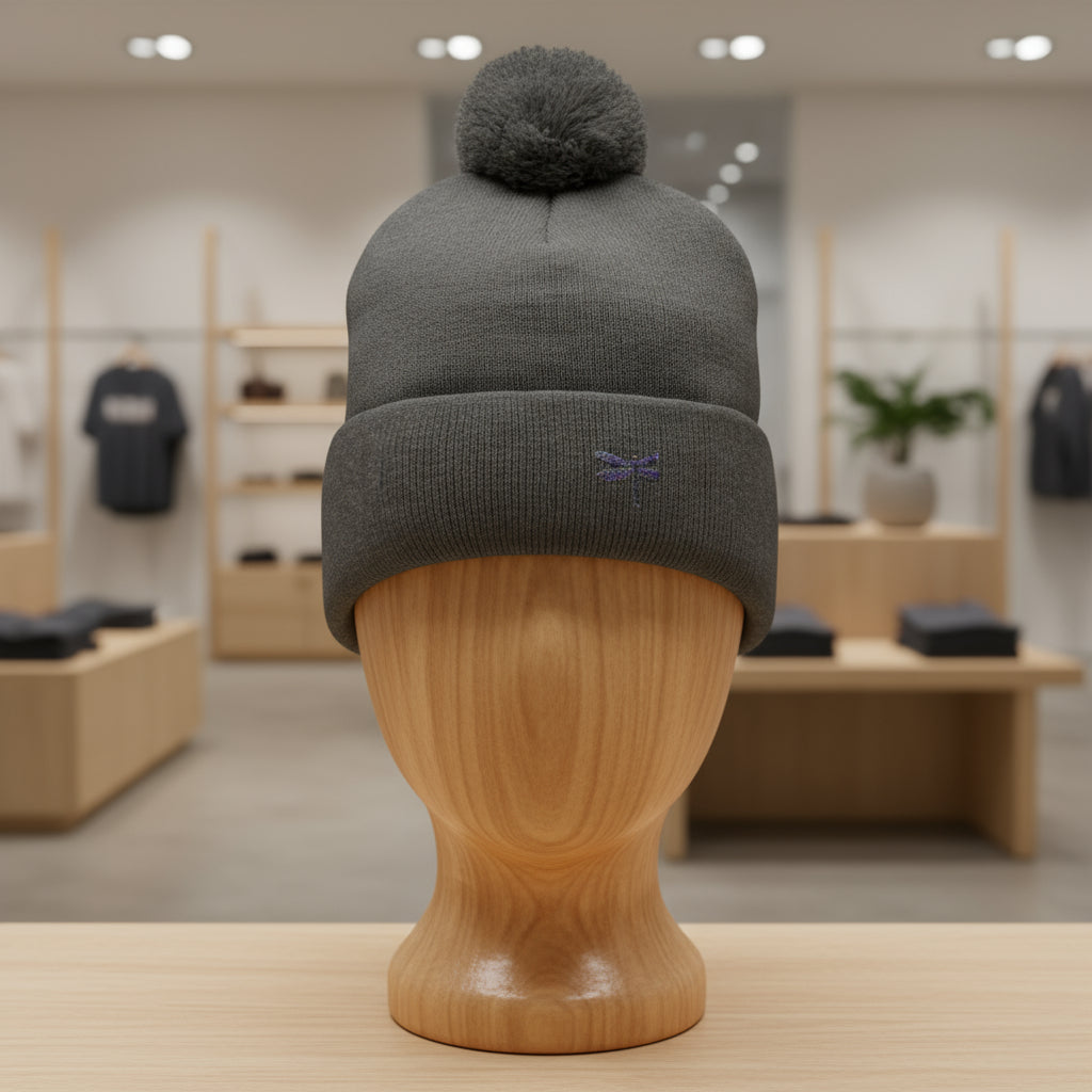 Cozy Pom-Pom Knit Cap - Perfect Winter Accessory