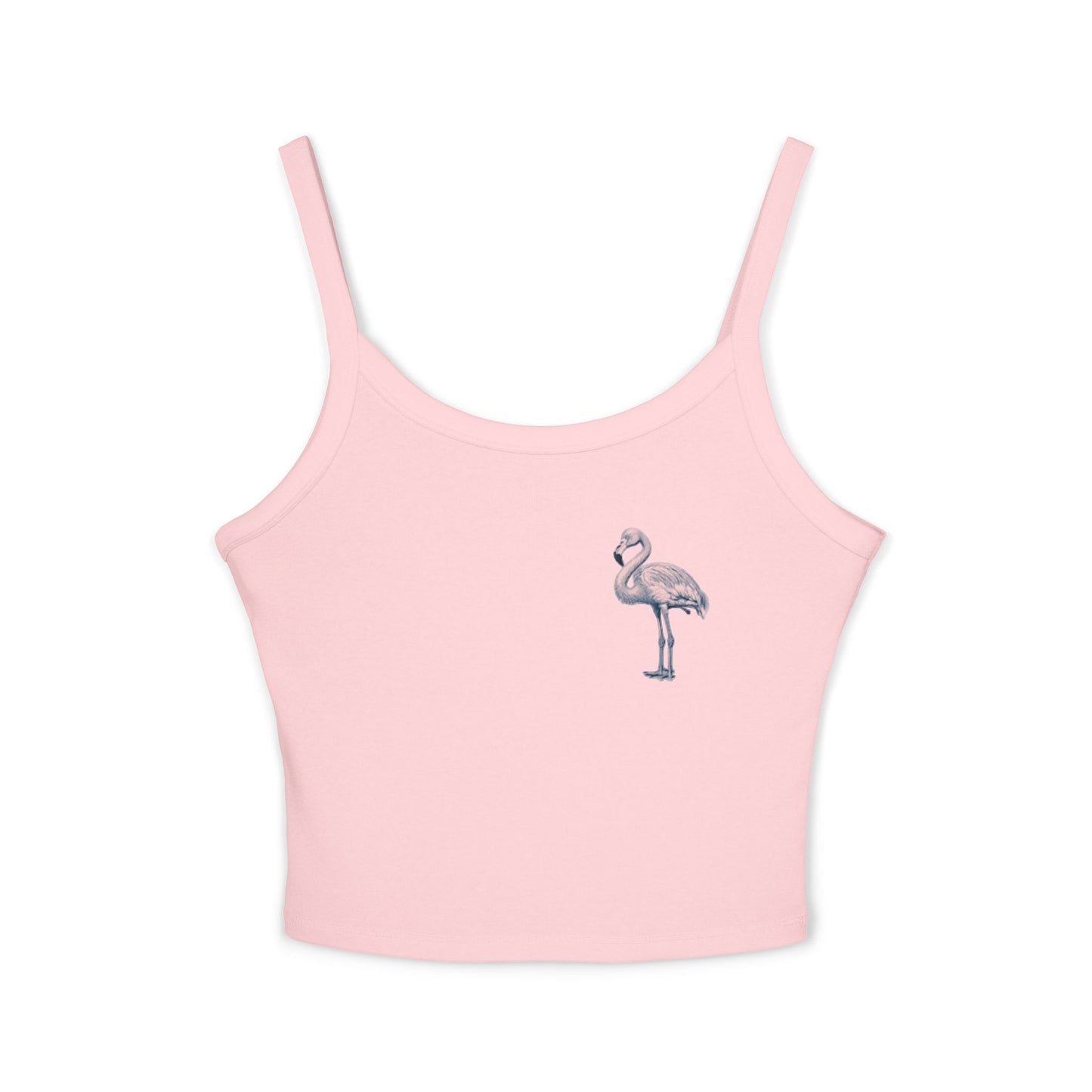 Chic Flamingo Graphic Spaghetti Strap Tank Top for Women
