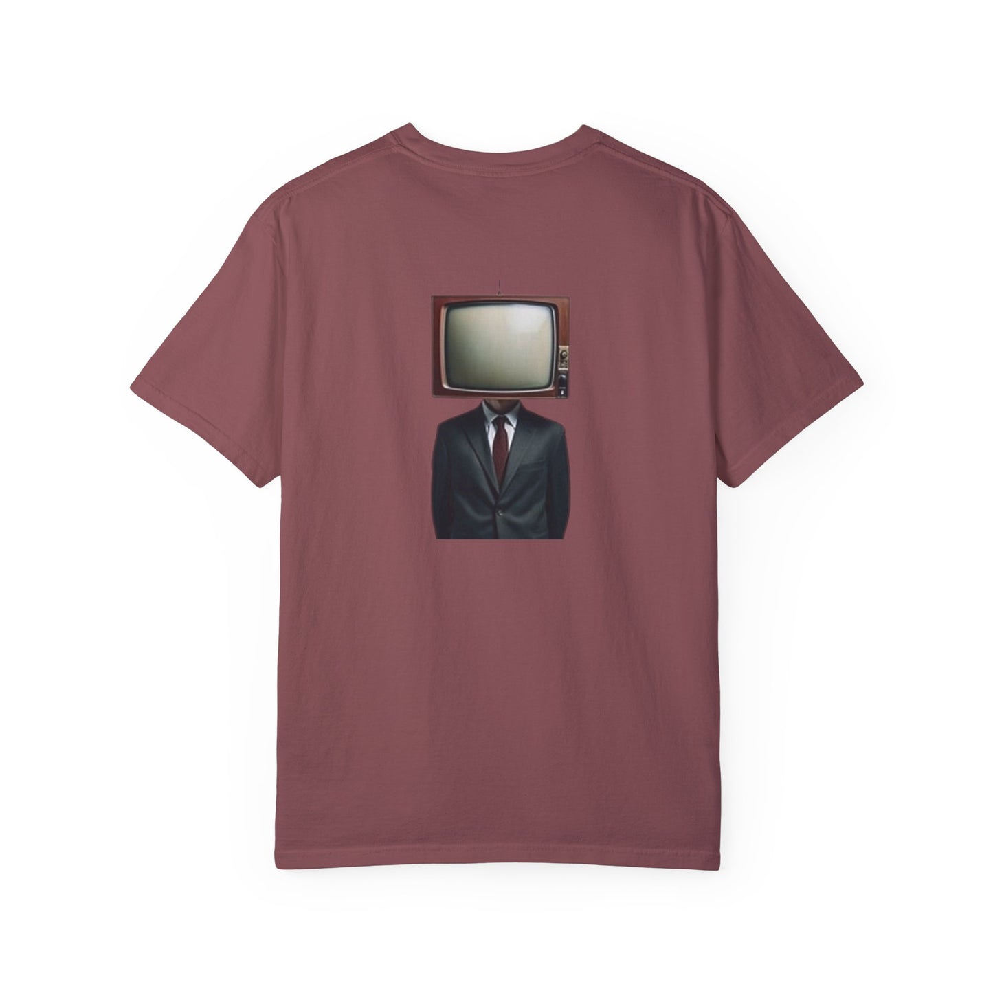 Unisex Garment-Dyed T-Shirt - Vintage TV Head Design