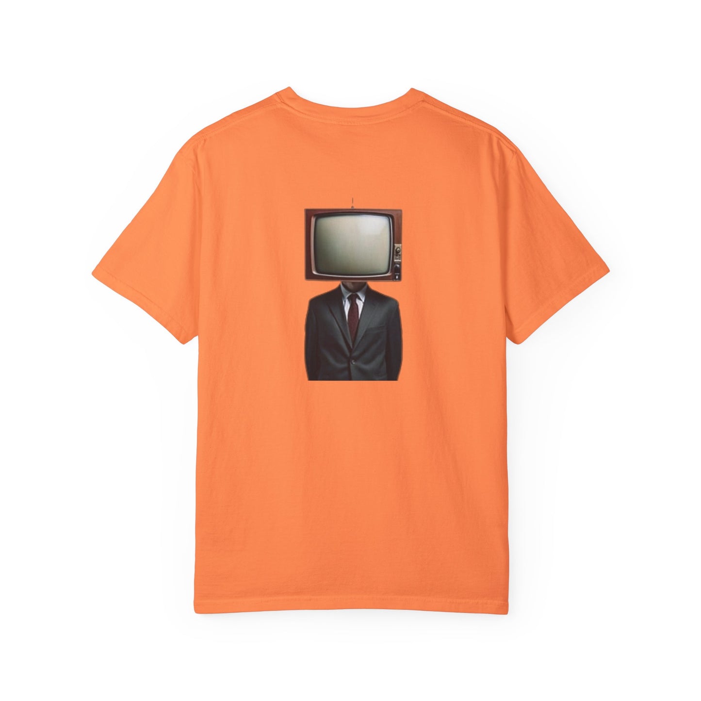 Unisex Garment-Dyed T-Shirt - Vintage TV Head Design