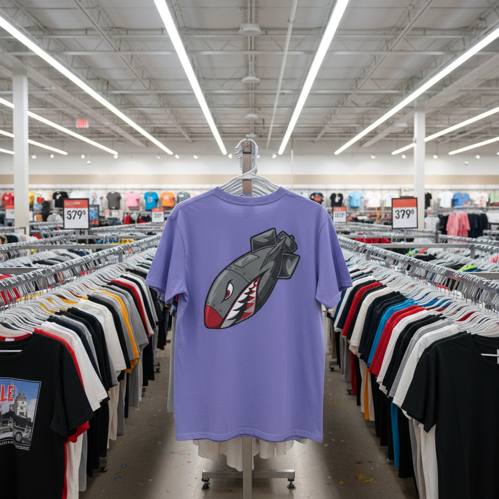 Rebel Shark Graphic T-Shirt - Unisex Garment-Dyed Tee