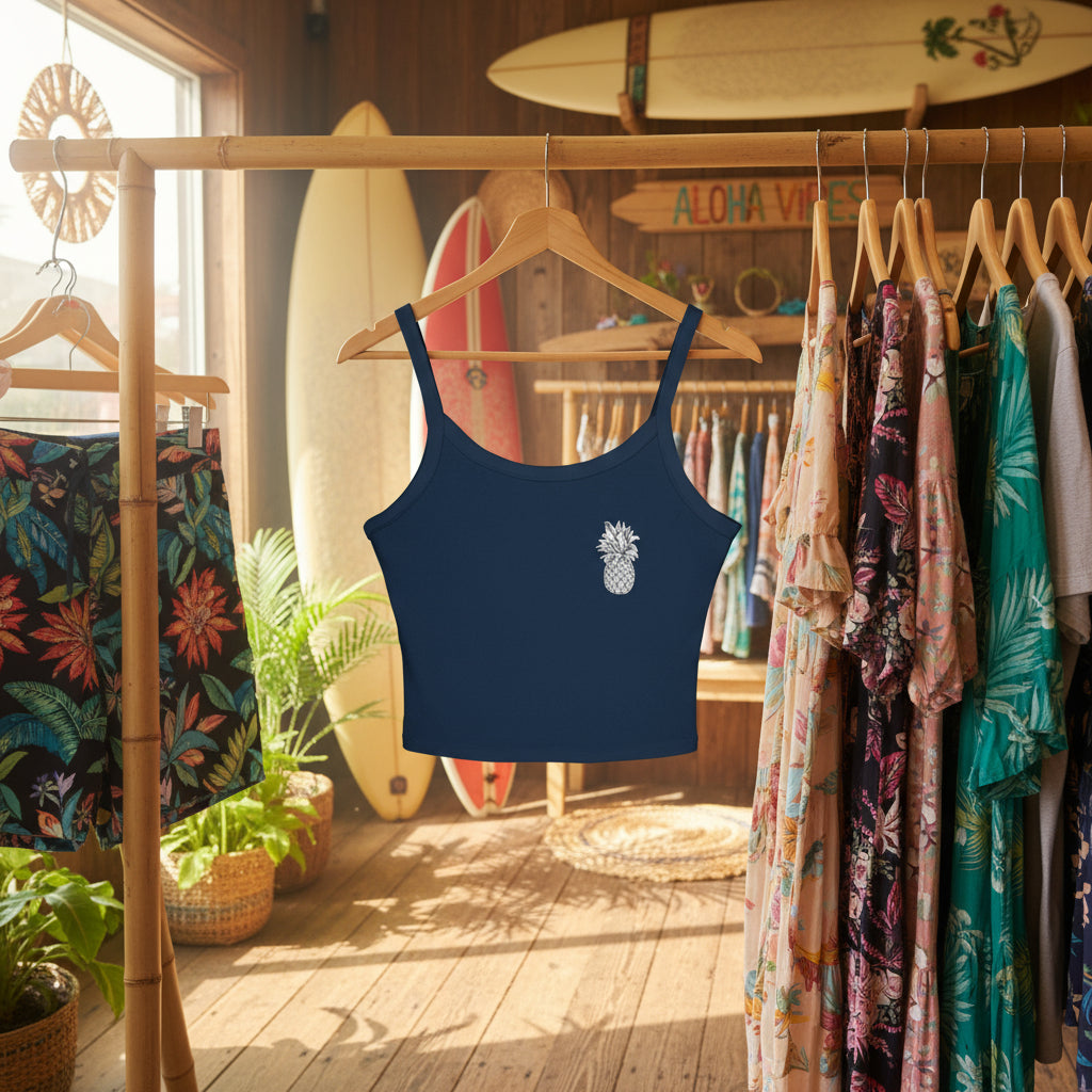 Pineapple Print Women's Spaghetti Strap Tank Top - Summer Style