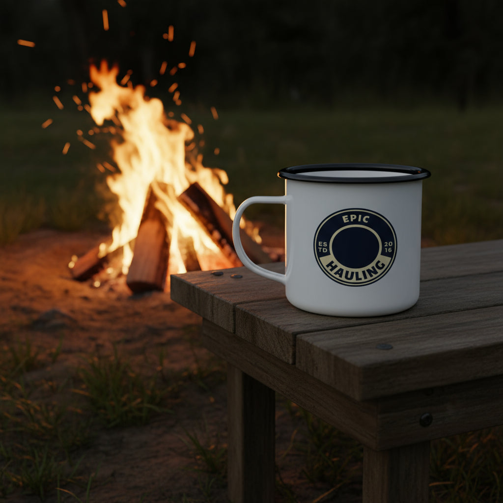 Epic Hauling Enamel Camp Cup - Perfect for Adventure Lovers & Outdoor Enthusiasts