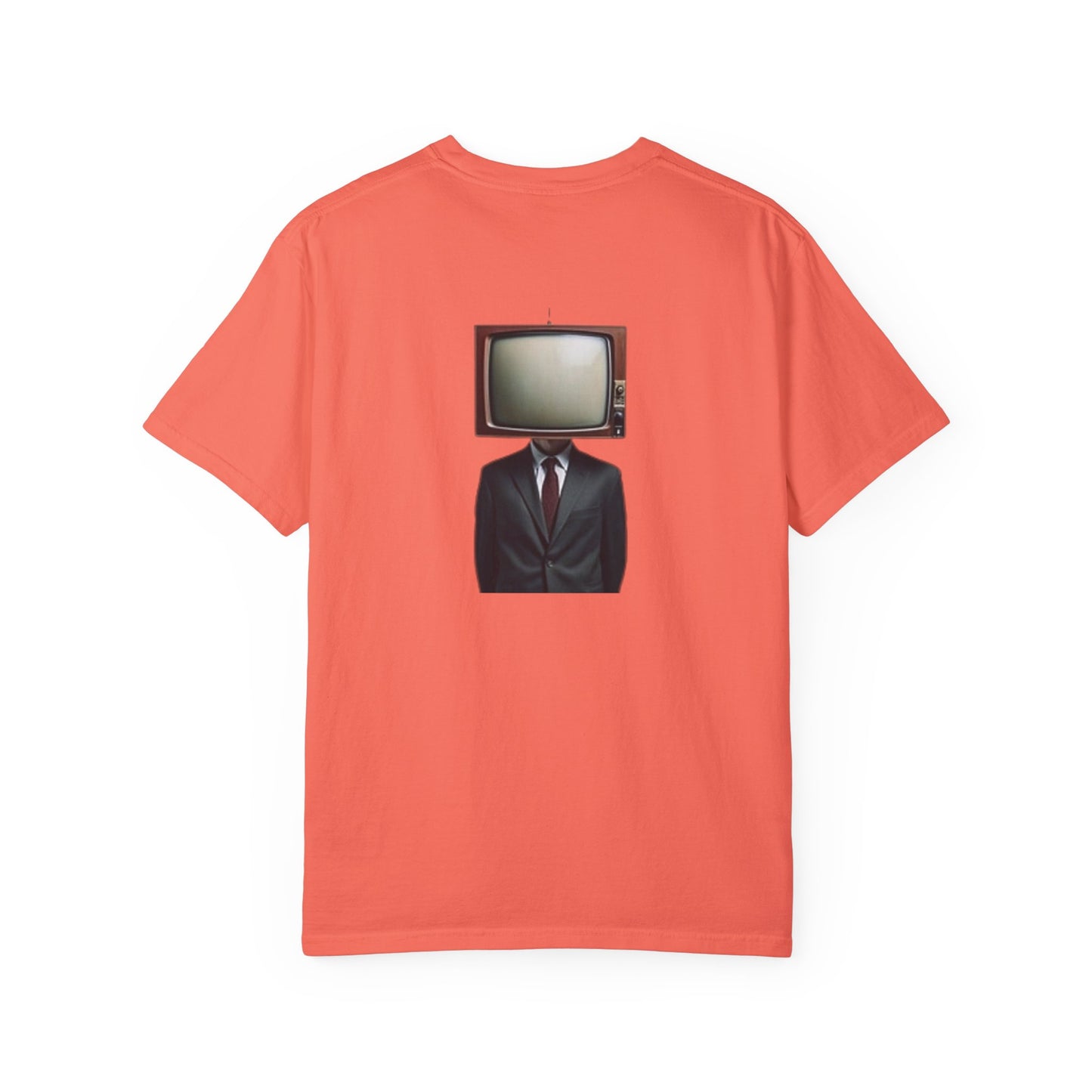Unisex Garment-Dyed T-Shirt - Vintage TV Head Design
