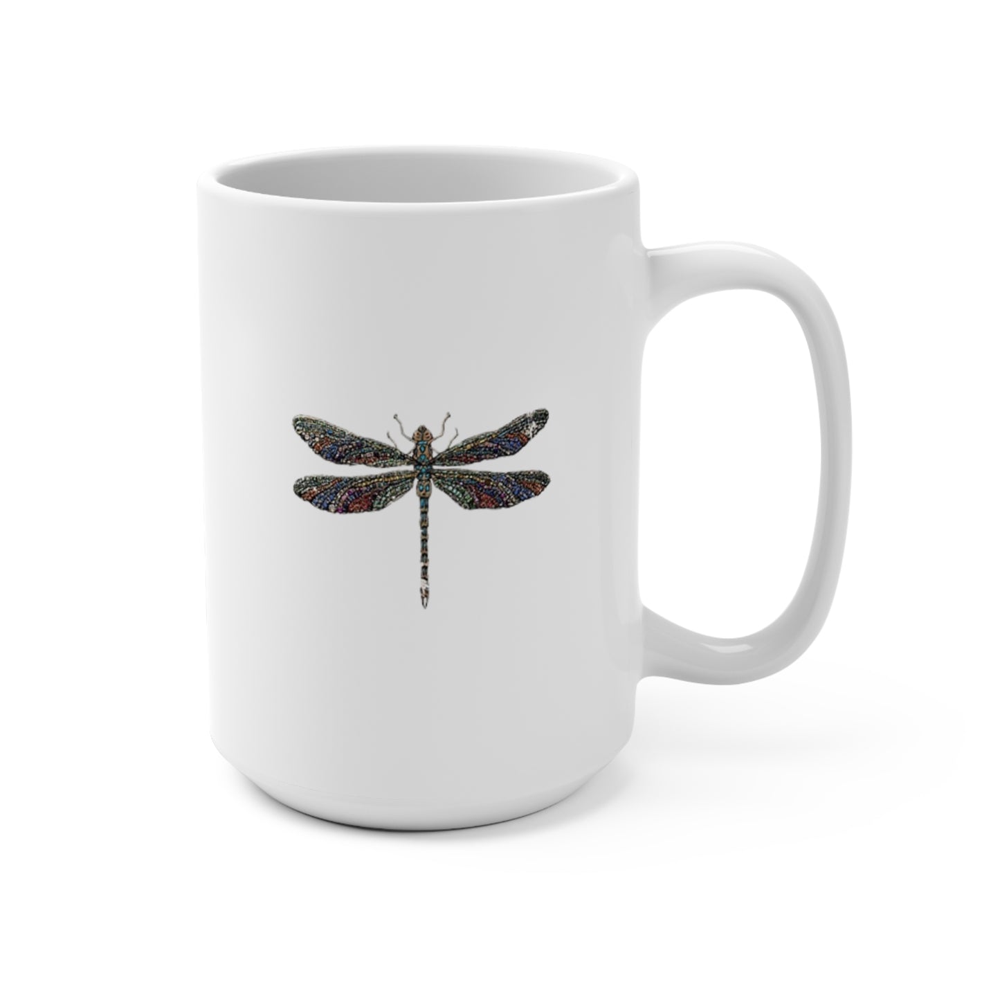 Colorful Dragonfly 15oz Mug - Perfect Gift for Nature Lovers