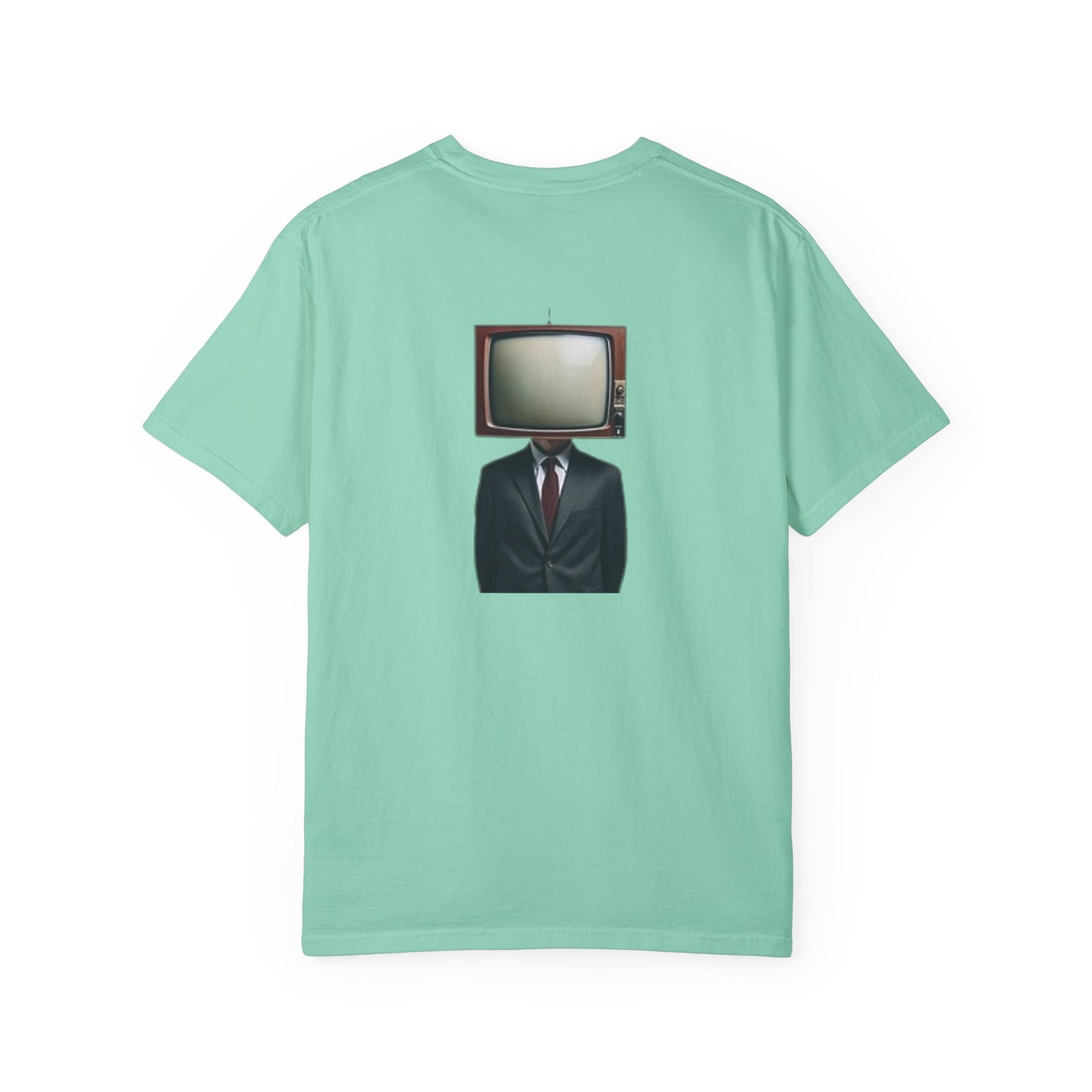 Unisex Garment-Dyed T-Shirt - Vintage TV Head Design