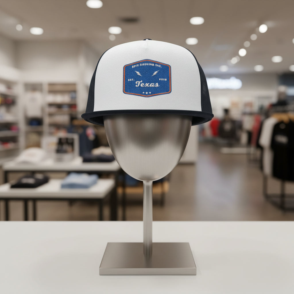 Texas Embroidered 5 Panel Trucker Cap - Retro Style Outdoor Hat