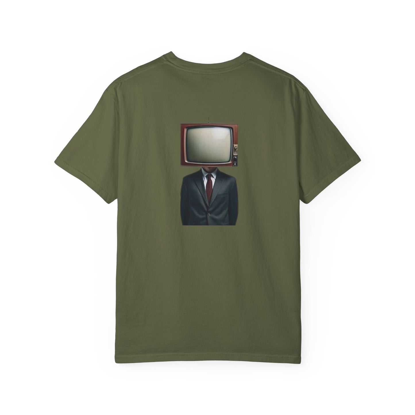 Unisex Garment-Dyed T-Shirt - Vintage TV Head Design