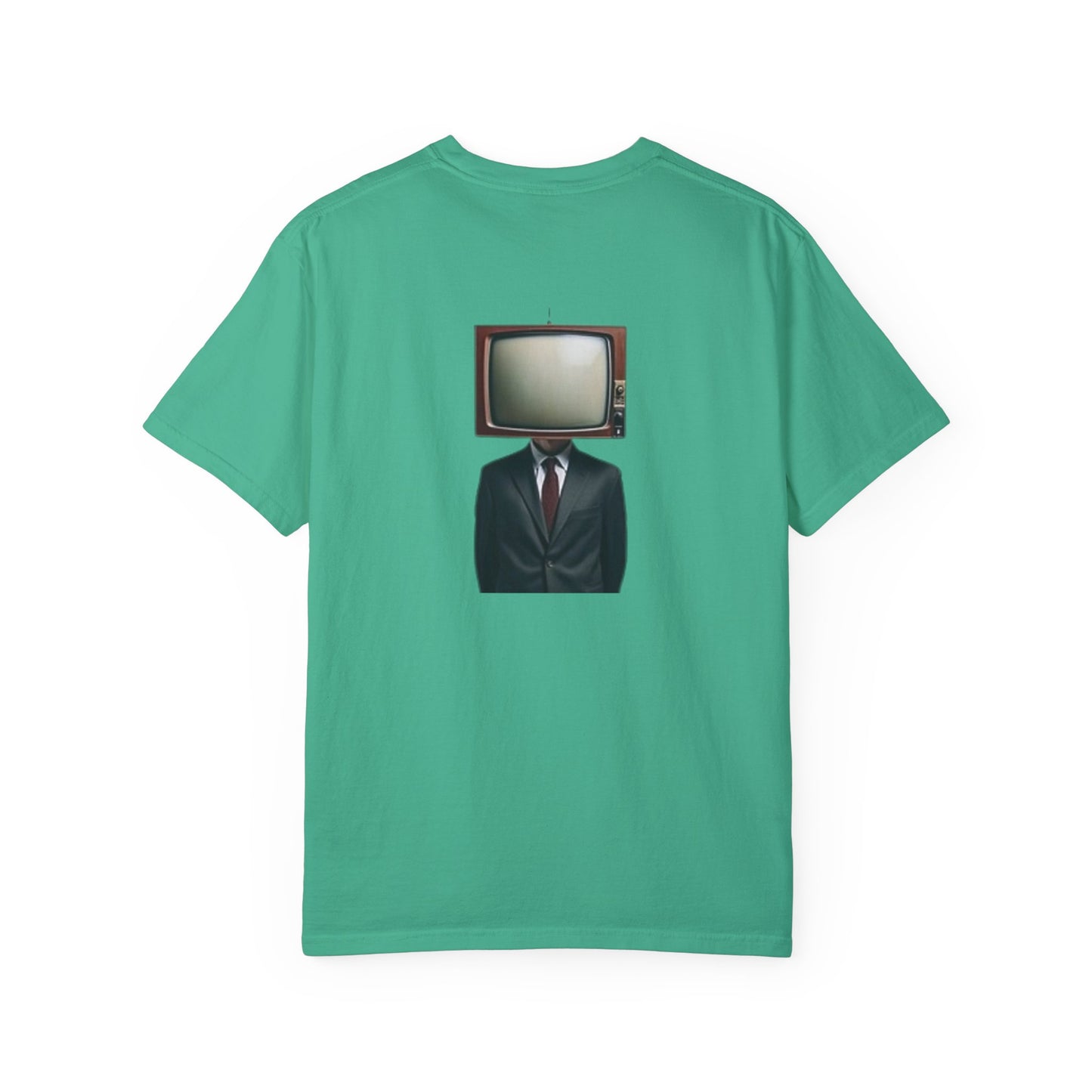 Unisex Garment-Dyed T-Shirt - Vintage TV Head Design