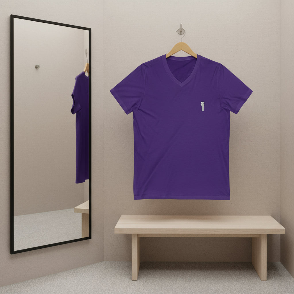 Texas Outline V-Neck Tee for Casual Comfort