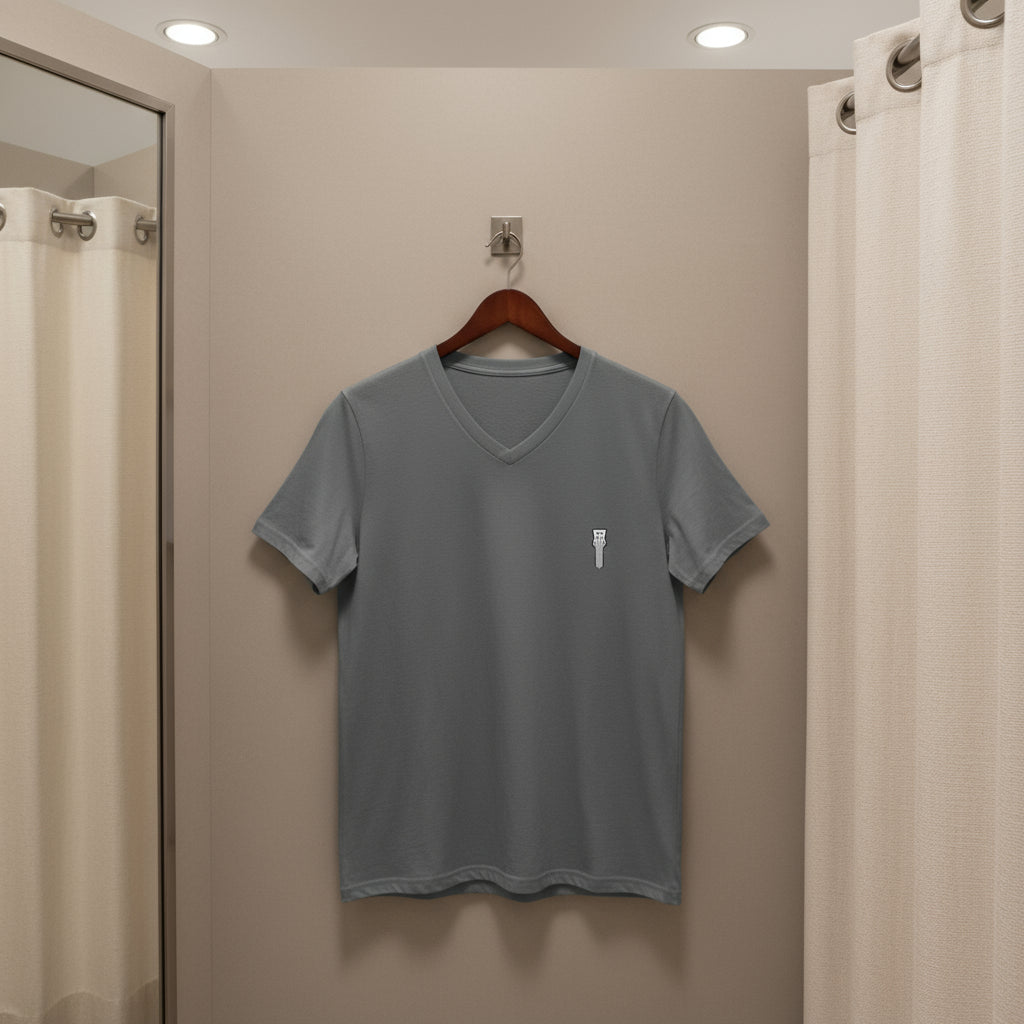 Texas Outline V-Neck Tee for Casual Comfort