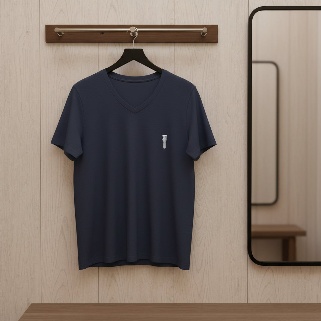 Texas Outline V-Neck Tee for Casual Comfort