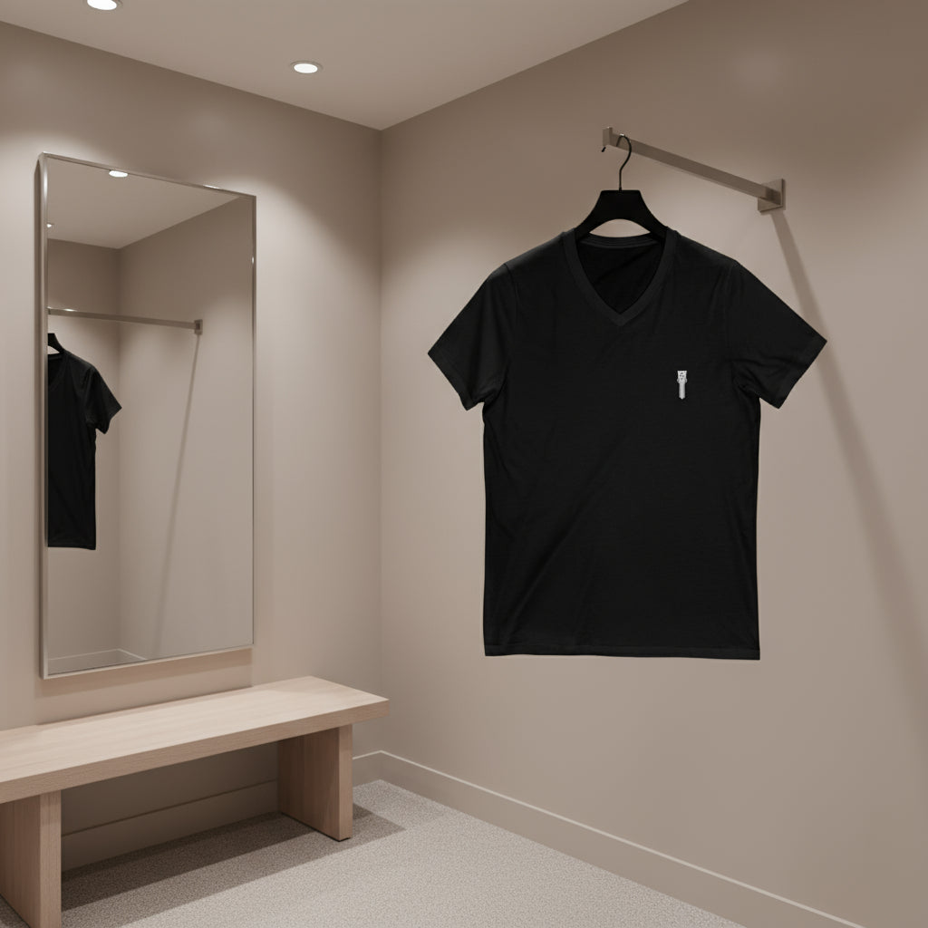 Texas Outline V-Neck Tee for Casual Comfort
