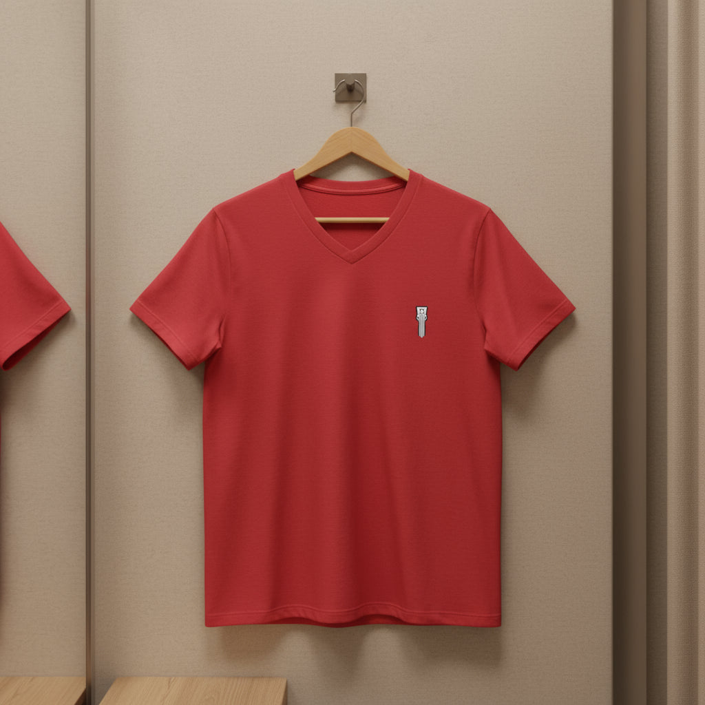 Texas Outline V-Neck Tee for Casual Comfort