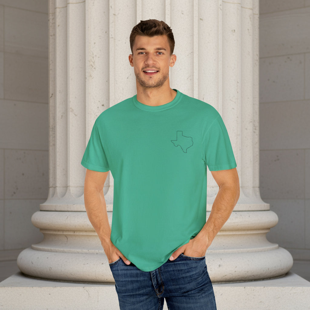 Texas Gears Unisex Garment-Dyed T-shirt - Casual Graphic Tee for Texas Lovers