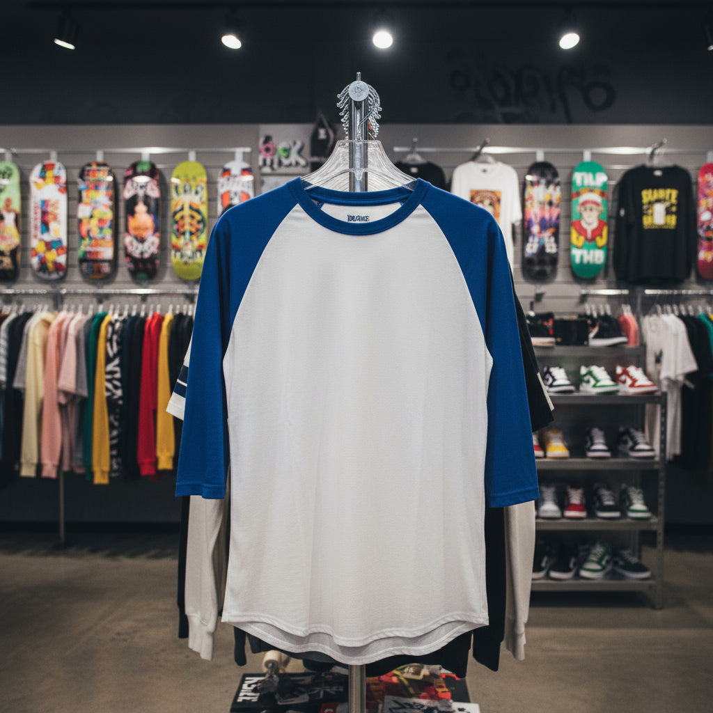 Trendy Unisex Three-Quarter Sleeve Raglan Shirt - Casual Cool Style for Everyday Wear