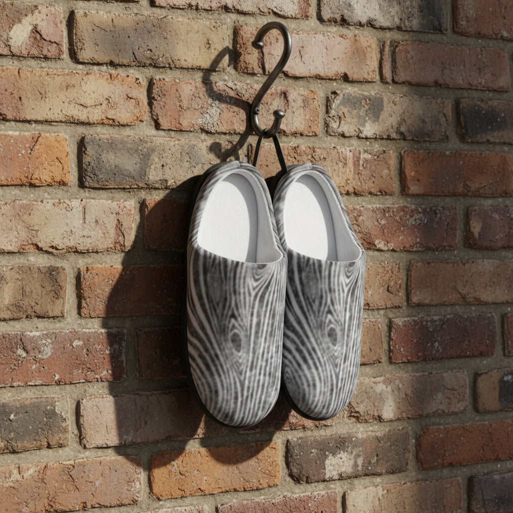 Cozy Wood Grain Women's Indoor Slippers