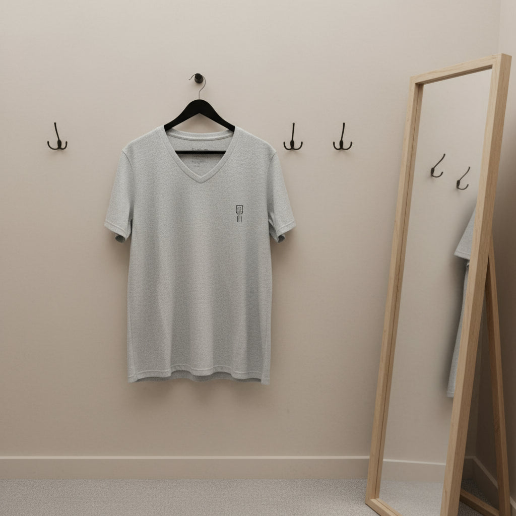 Texas Outline V-Neck Tee for Casual Comfort