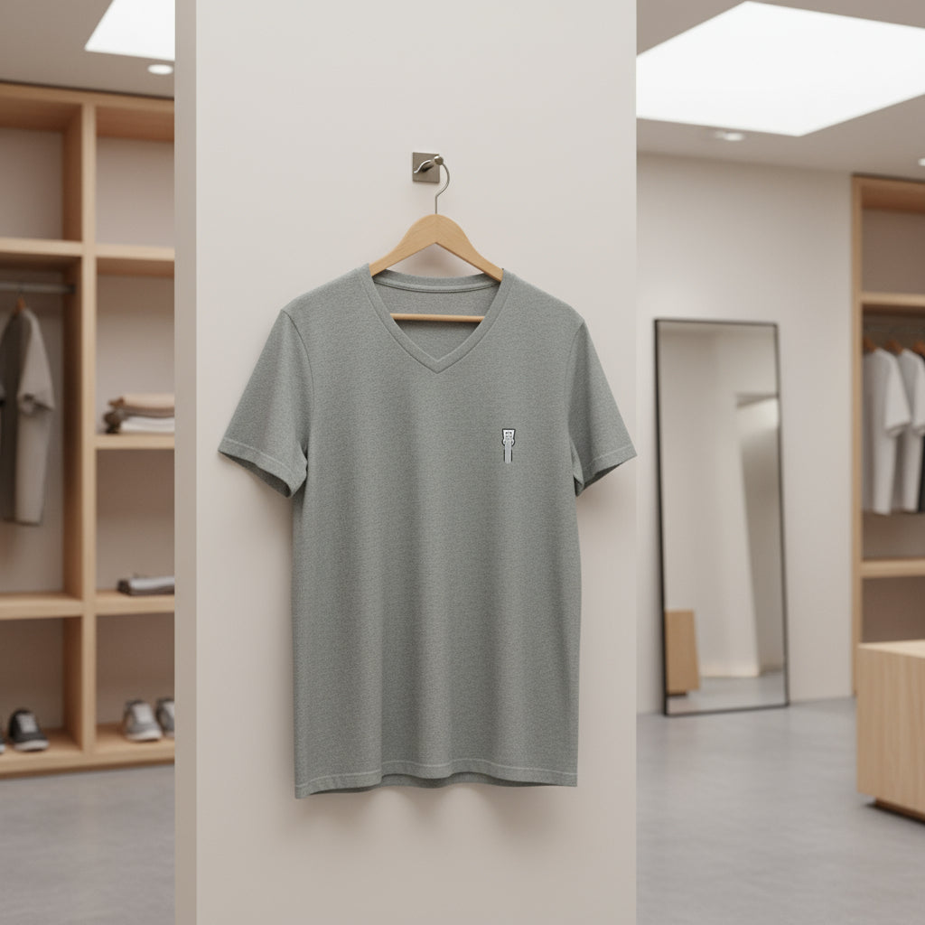 Texas Outline V-Neck Tee for Casual Comfort
