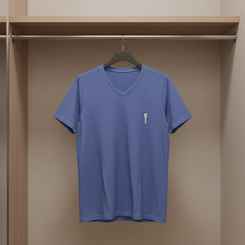 Texas Outline V-Neck Tee for Casual Comfort