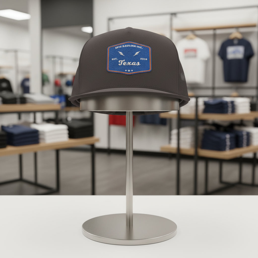 Texas Embroidered 5 Panel Trucker Cap - Retro Style Outdoor Hat