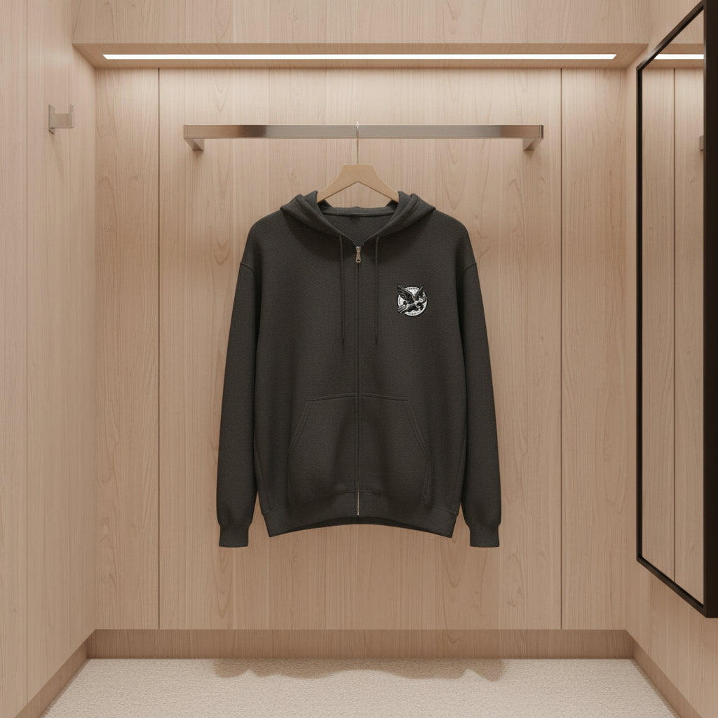 Cozy Zip-Up Hoodie with Unique Design – Perfect for Everyday Wear