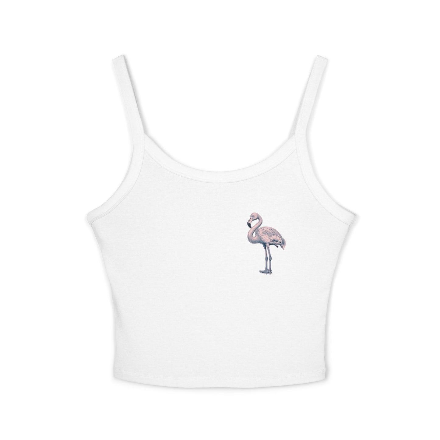 Chic Flamingo Graphic Spaghetti Strap Tank Top for Women