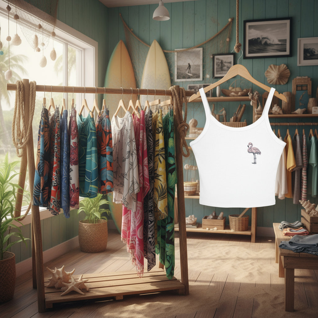 Chic Flamingo Graphic Spaghetti Strap Tank Top for Women