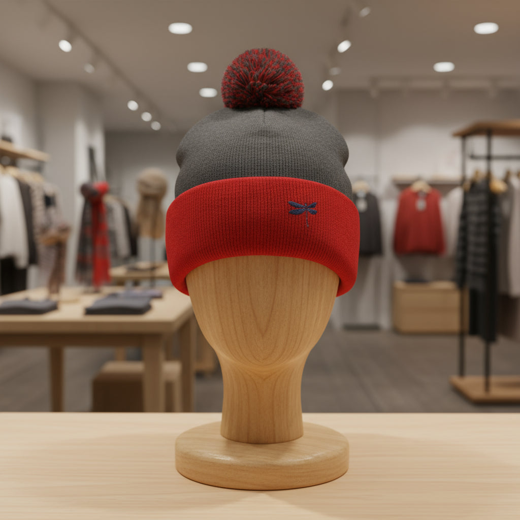 Cozy Pom-Pom Knit Cap - Perfect Winter Accessory
