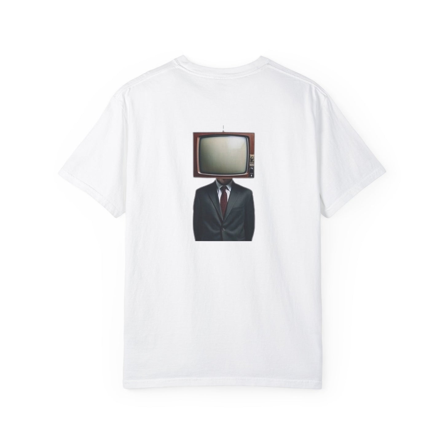 Unisex Garment-Dyed T-Shirt - Vintage TV Head Design