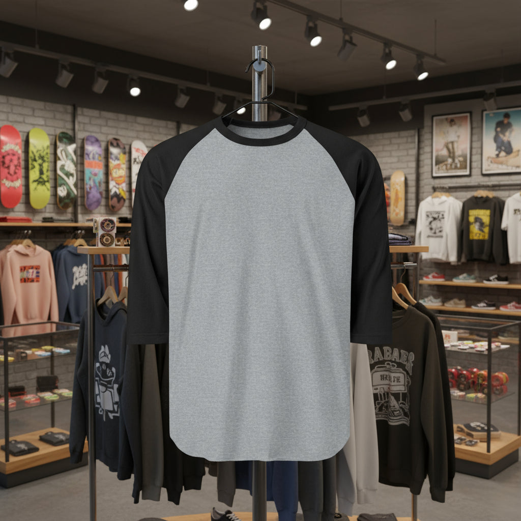 Trendy Unisex Three-Quarter Sleeve Raglan Shirt - Casual Cool Style for Everyday Wear