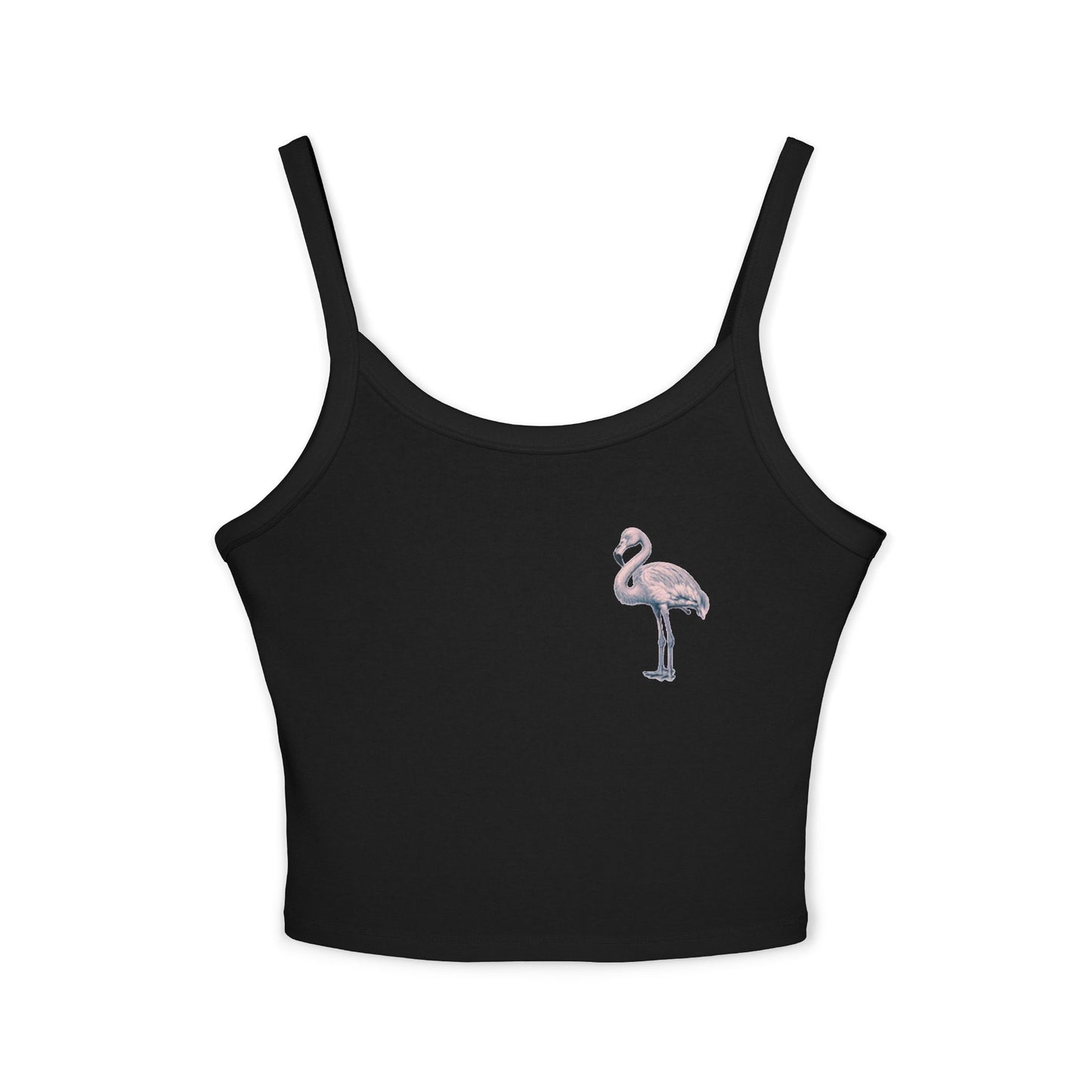 Chic Flamingo Graphic Spaghetti Strap Tank Top for Women