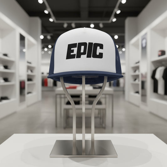 Epic 5 Panel Trucker Cap - Stylish Green and White Snapback Hat
