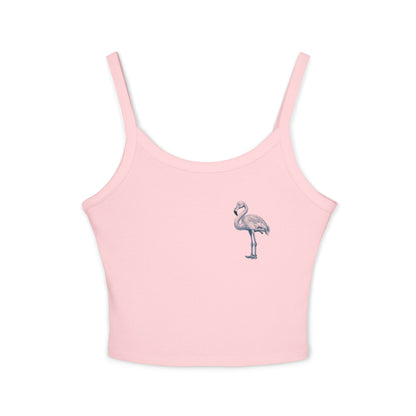 Chic Flamingo Graphic Spaghetti Strap Tank Top for Women