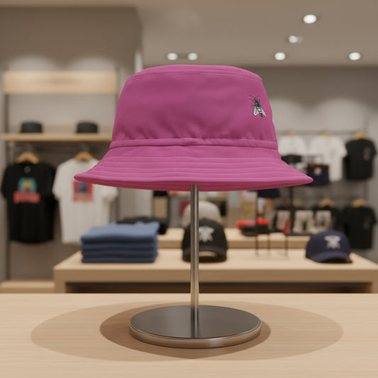 Stylish Pink Bucket Hat with Bee Design - Perfect for Summer Adventures