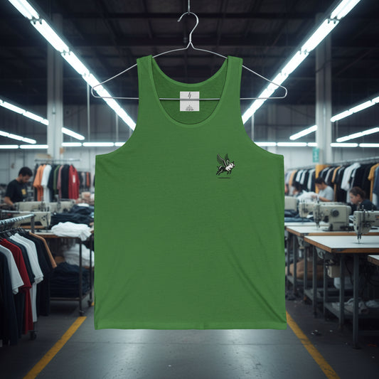 Vintage Winged Graphic Unisex Jersey Tank - Perfect for Summer Days & Fitness
