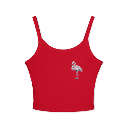 Chic Flamingo Graphic Spaghetti Strap Tank Top for Women
