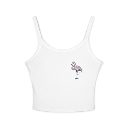 Chic Flamingo Graphic Spaghetti Strap Tank Top for Women