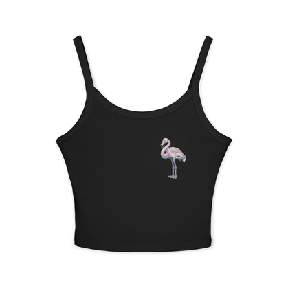Chic Flamingo Graphic Spaghetti Strap Tank Top for Women